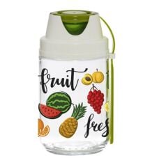 Her Evin Meyve Desenli Çatallı Kavanoz 660 ml