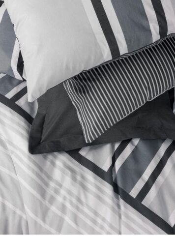 Cotton Box Nobil Ranforce Çift Kişilik Nevresim Takımı Nobby Antrasit