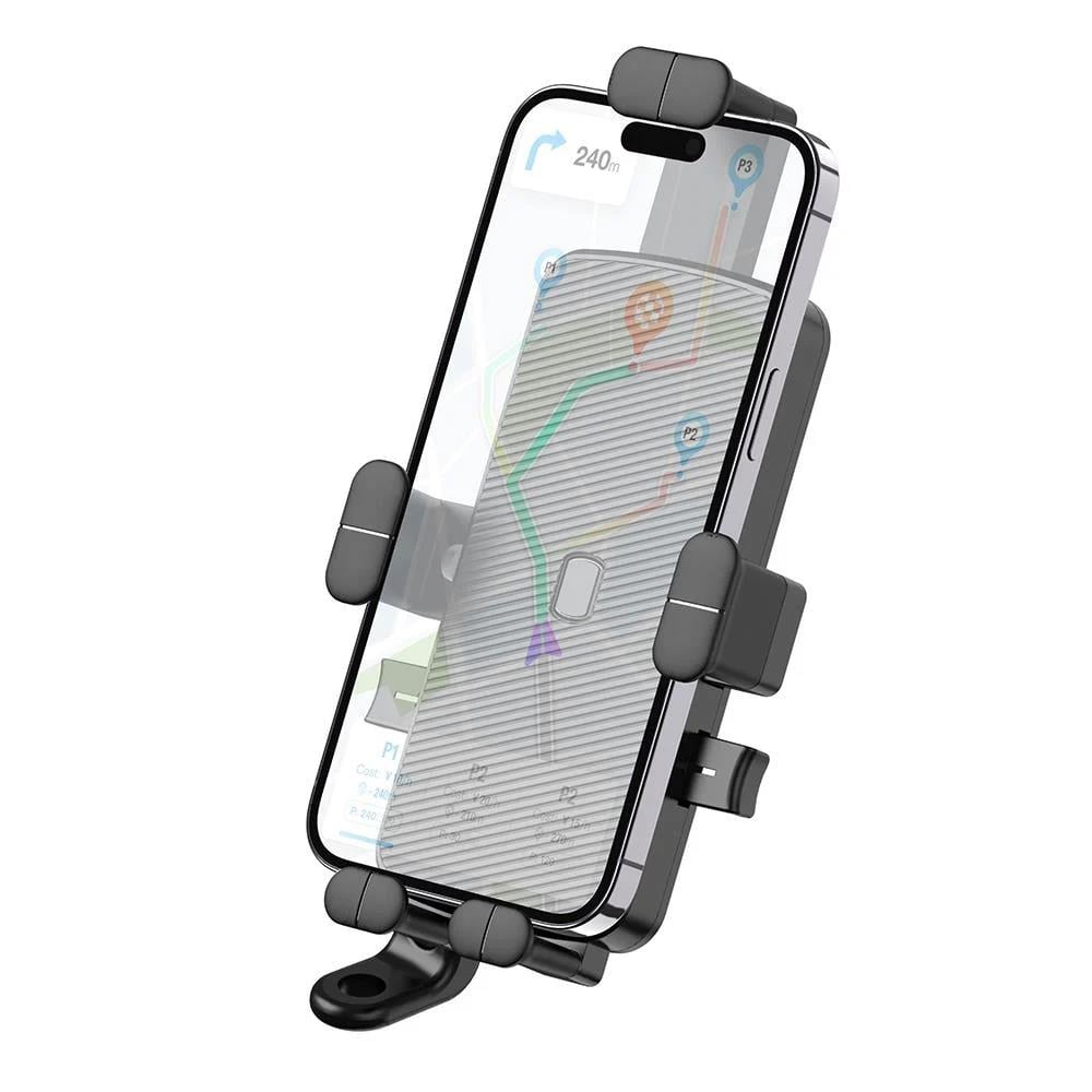 T.Concept Dayanıklı  Motosiklet ve Bisiklet Telefon Tutucu Siyah