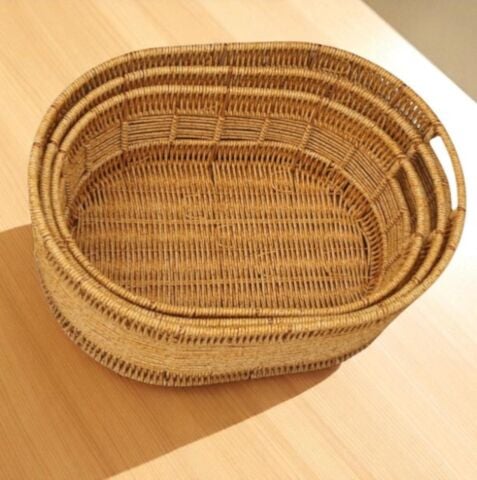 Oval Rattan Büyük Boy Sepet