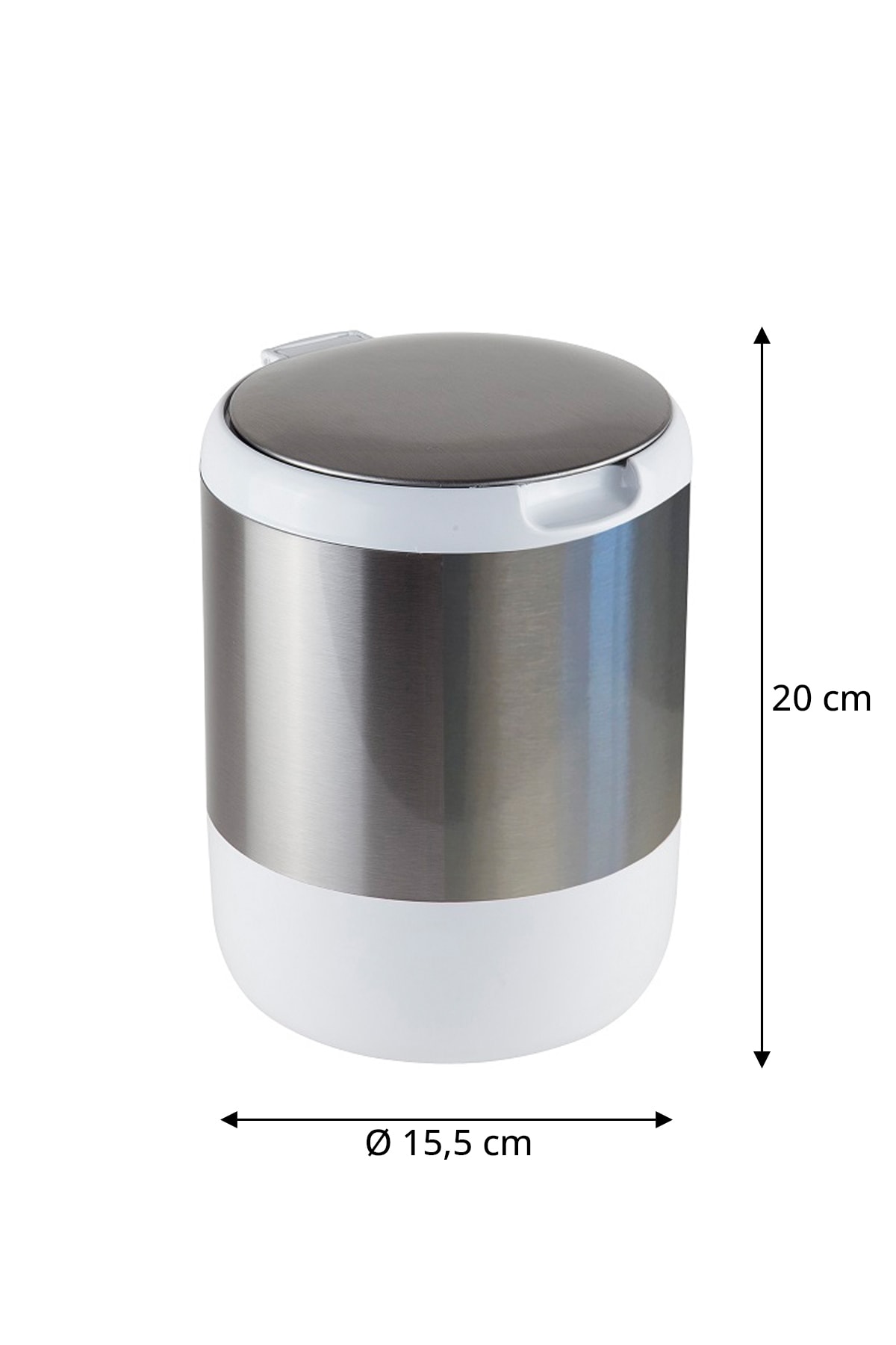 Prima Nova Pasifik 3 Lt. Kapaklı Çöp Kovası Beyaz