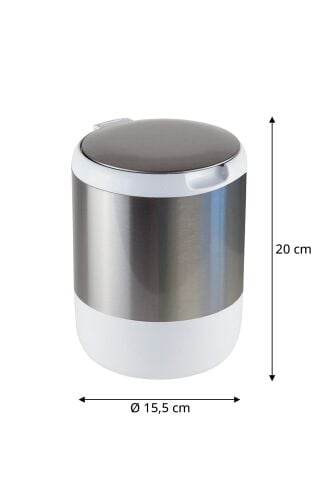 Prima Nova Pasifik 3 Lt. Kapaklı Çöp Kovası Beyaz