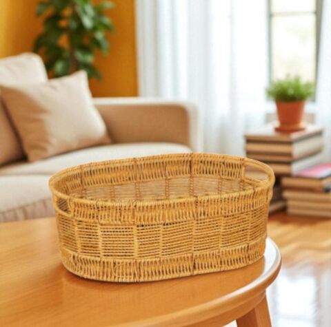 Oval Rattan Orta Boy Sepet