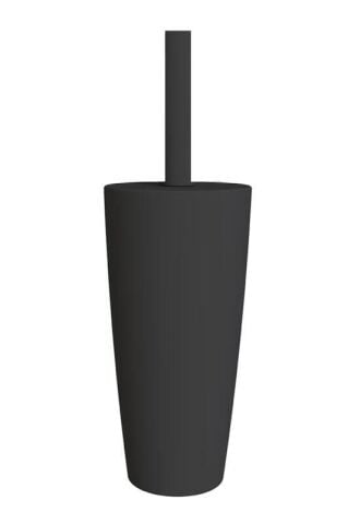 Prima Nova Pure 2'li Banyo Seti Çöp Kovası Tuvalet Fırçası Siyah