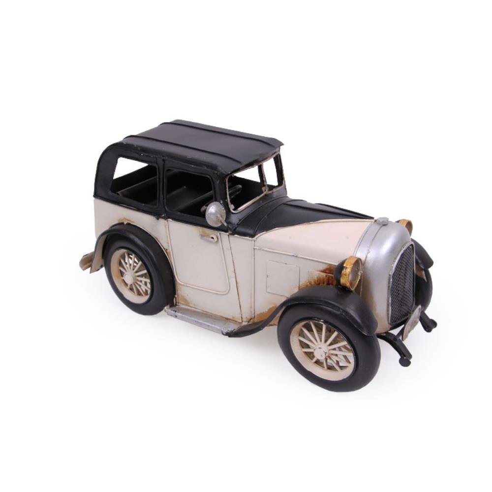 T.Concept Dekoratif Dayanıklı Metal Nostaljik Araba Beyaz 0510ZJ-985