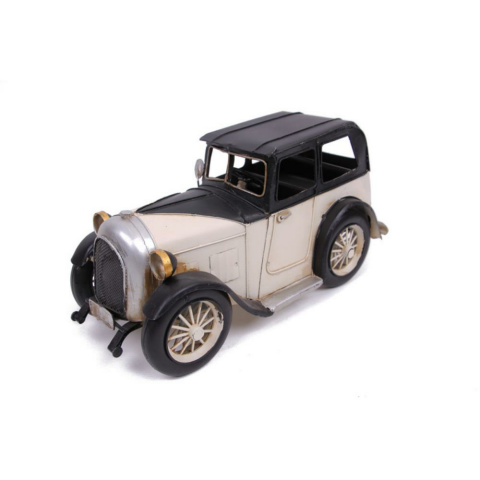 T.Concept Dekoratif Dayanıklı Metal Nostaljik Araba Beyaz 0510ZJ-985