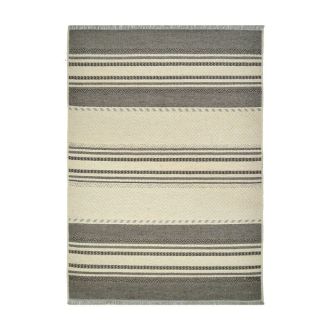 T.Concept Yün Lüks Kilim Krem Gri 150 x 105 cm