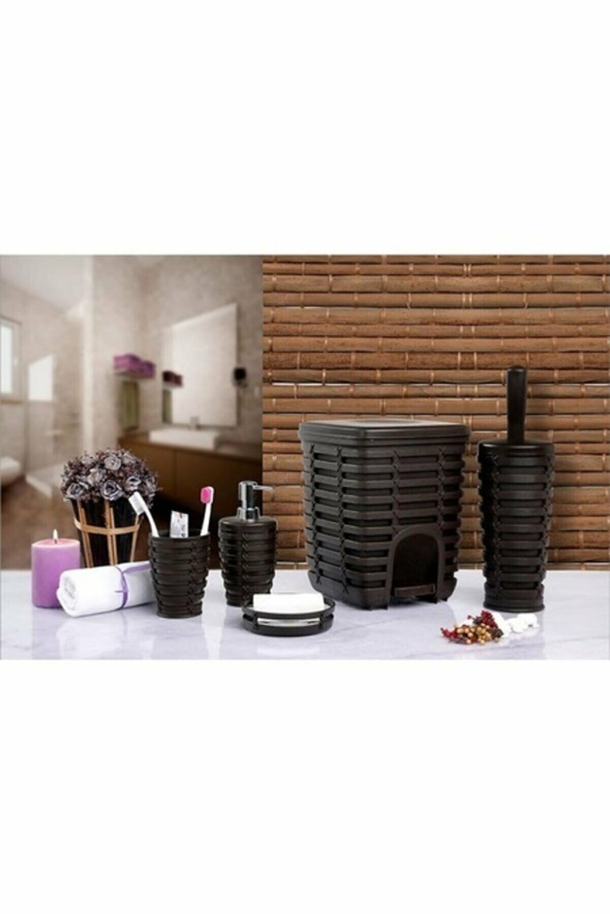 Prima Nova Palm 5 Li Banyo Seti / Kahverengi