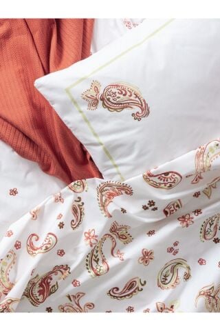 Cotton Box Vivid Çift Kişilik Pikeli Nevresim Takımı Paisia Tarçın