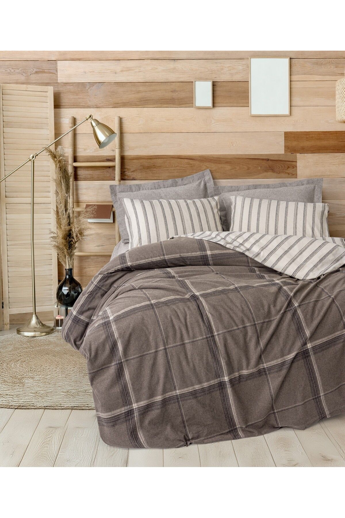 Cotton Box Warm Flanel Tek Kişilik Nevresim Takımı Caldo Kahve