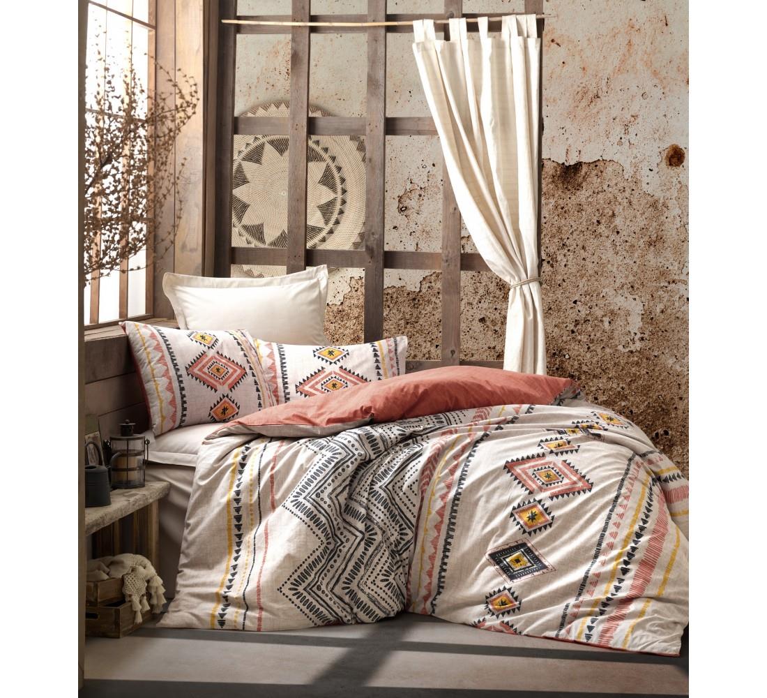 Cotton Box Ethnic Felix Complete Set Çift Kişilik Nevresim Takımı Kiremit