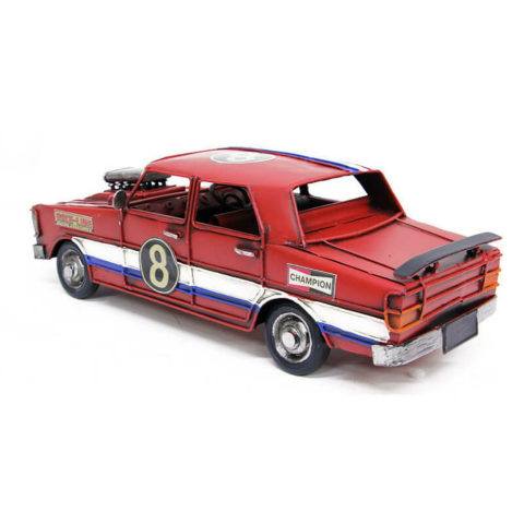 T.Concept Dekoratif Dayanıklı Metal Nostaljik Araba Kırmızı Renk C0952