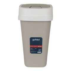 Gondol Sabrina Kapaklı Çöp Kovası, Plastik 10 Lt Kombin Renkli