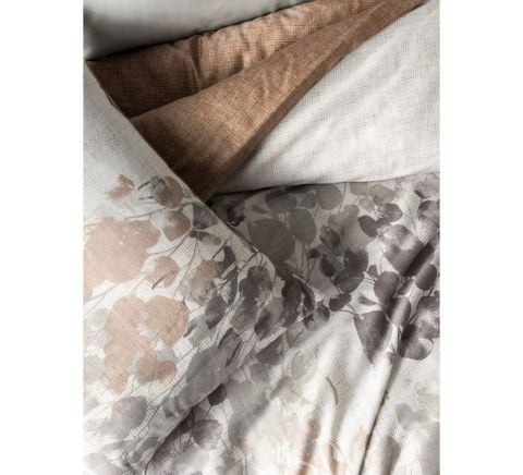 Cotton Box Blatt Saten Çift Kişilik Nevresim Takımı Gri