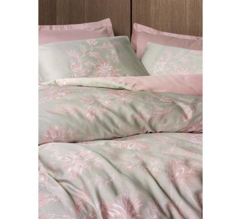 Cotton Box Betula Saten Çift Kişilik Nevresim Takımı Pudra