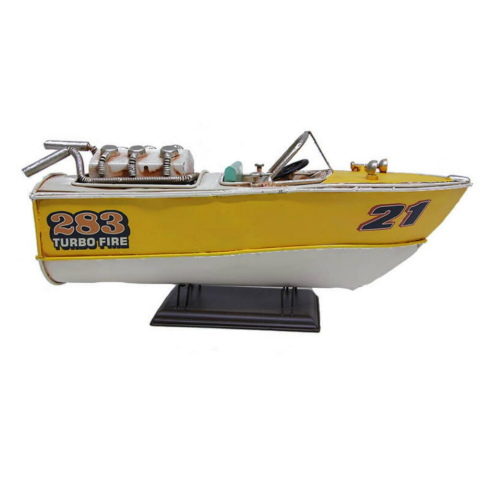 T.Concept Dekoratif Dayanıklı Metal Hız Botu Sarı Renk C0945