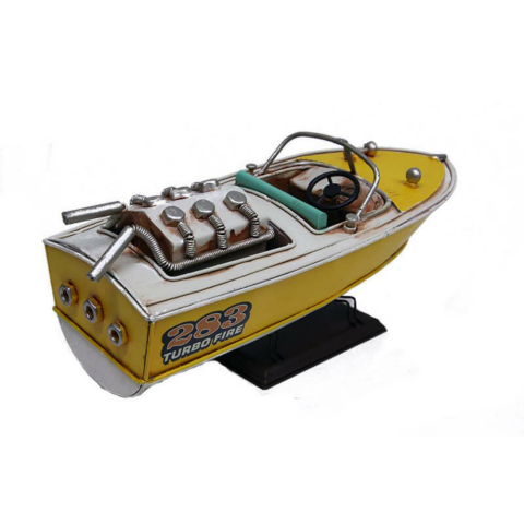 T.Concept Dekoratif Dayanıklı Metal Hız Botu Sarı Renk C0945