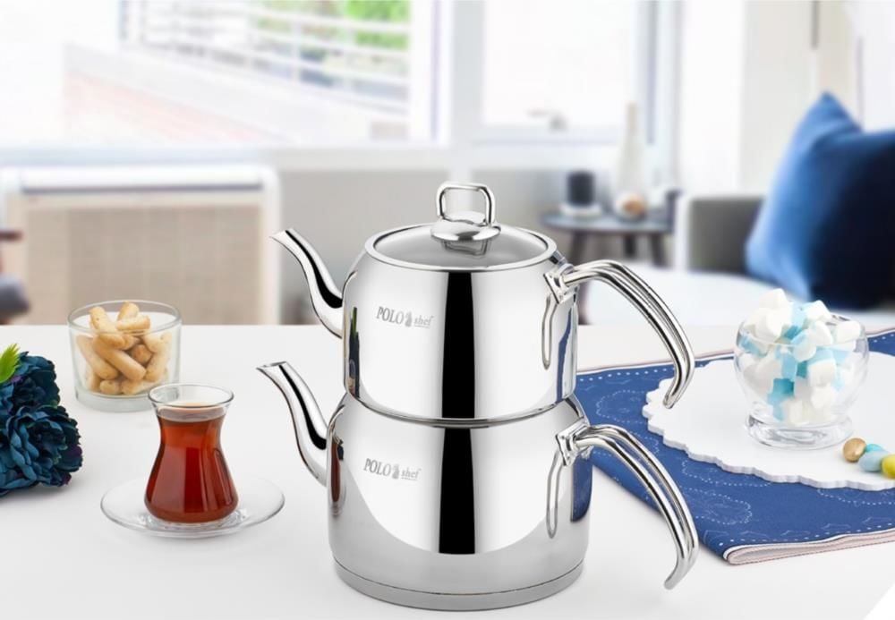 Polo Chef Hüsnü Ala Çelik Mini Çaydanlık