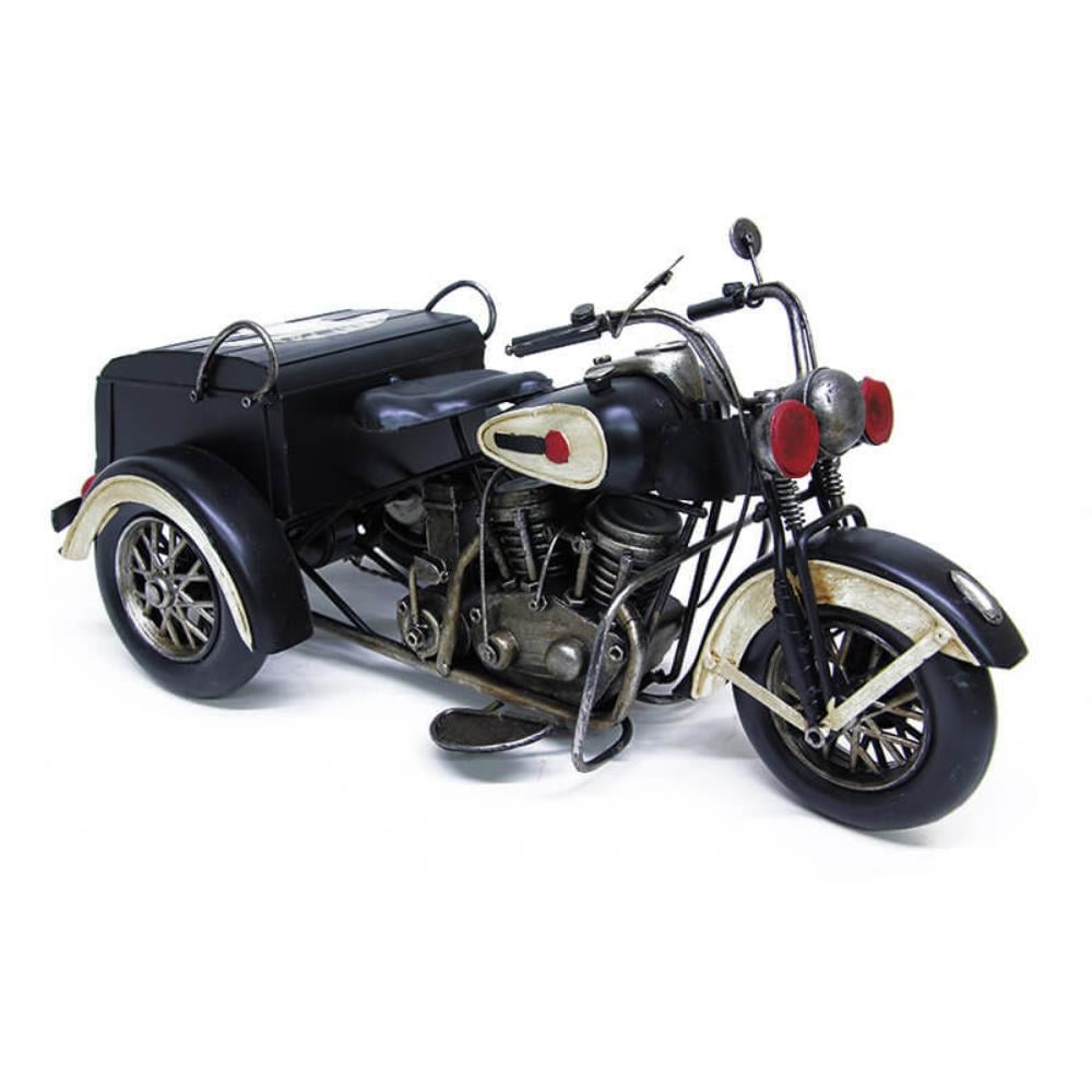 T.Concept Dekoratif Dayanıklı Metal Motorsiklet Siyah Renk C0956