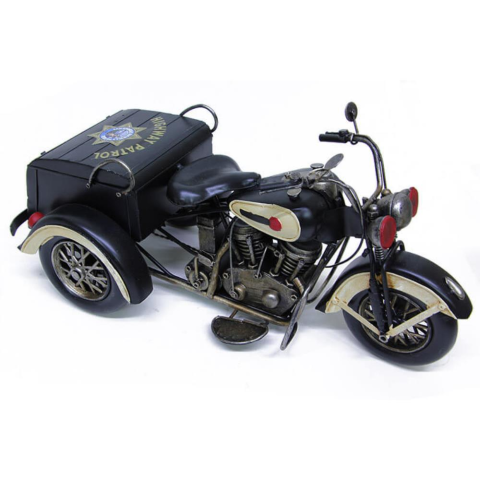 T.Concept Dekoratif Dayanıklı Metal Motorsiklet Siyah Renk C0956