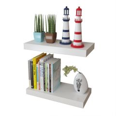 T.Concept Dekoratif, Oval Duvar Köşe Rafı Beyaz 60 Cm