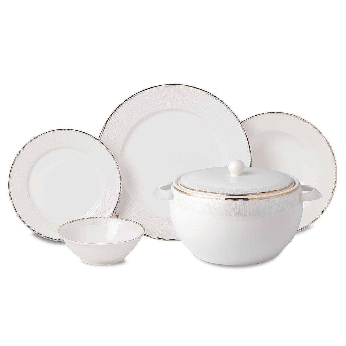 Korkmaz A8373 Perla Yuvarlak 60 Parça Yemek Takımı