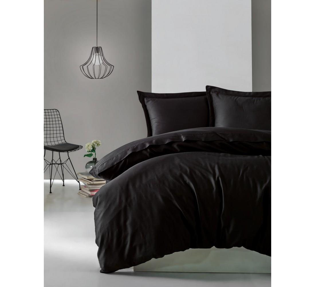Cotton Box Elegant Saten Tek Kişilik Nevresim Takım Siyah