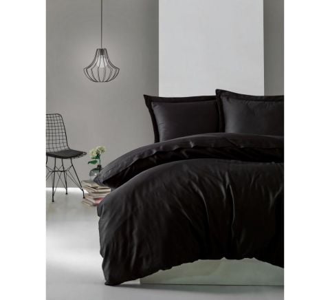 Cotton Box Elegant Saten Tek Kişilik Nevresim Takım Siyah