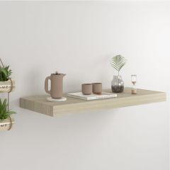 T.Concept Dekoratif, Oval Duvar Köşe Rafı Meşe 60 Cm