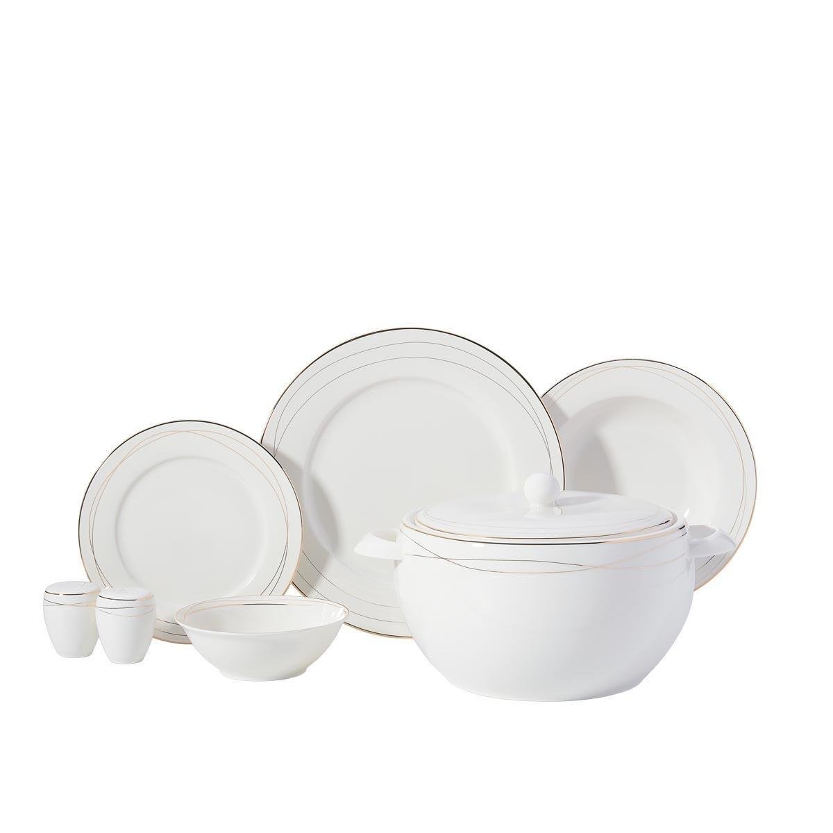 Korkmaz A8379 Perla Yuvarlak 60 parça Yemek Takımı