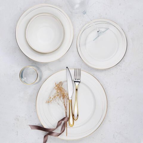 Korkmaz A8379 Perla Yuvarlak 60 parça Yemek Takımı