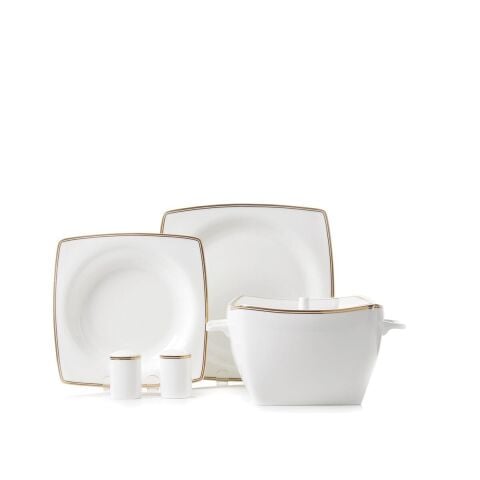 Korkmaz A8438 Bone Selection Kare 60 Parça Yemek Takımı