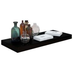 T.Concept Dekoratif, Dikdörtgen Duvar Köşe Rafı Siyah 40 Cm