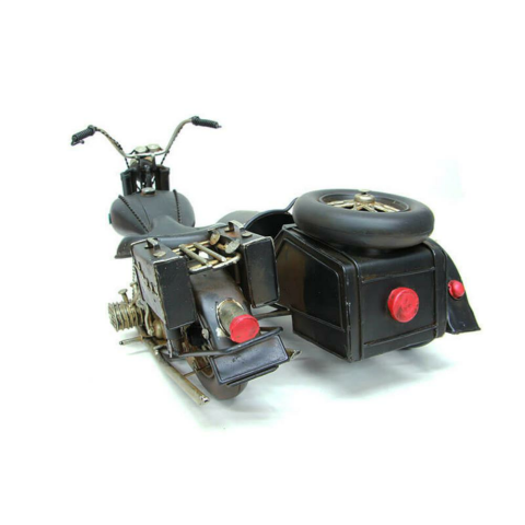 T.Concept Dekoratif Dayanıklı Metal Sepetli Motosiklet Siyah Renk C0782