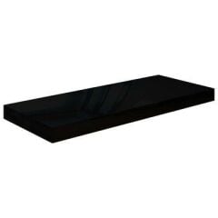 T.Concept Dekoratif, Dikdörtgen Duvar Köşe Rafı Siyah 60 Cm