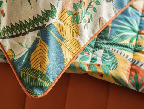 Apricitas Home Forest Tek Kişilik Yatak Örtülü Nevresim Takımı Terracota