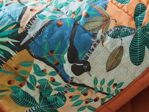 Apricitas Home Forest Tek Kişilik Yatak Örtülü Nevresim Takımı Terracota