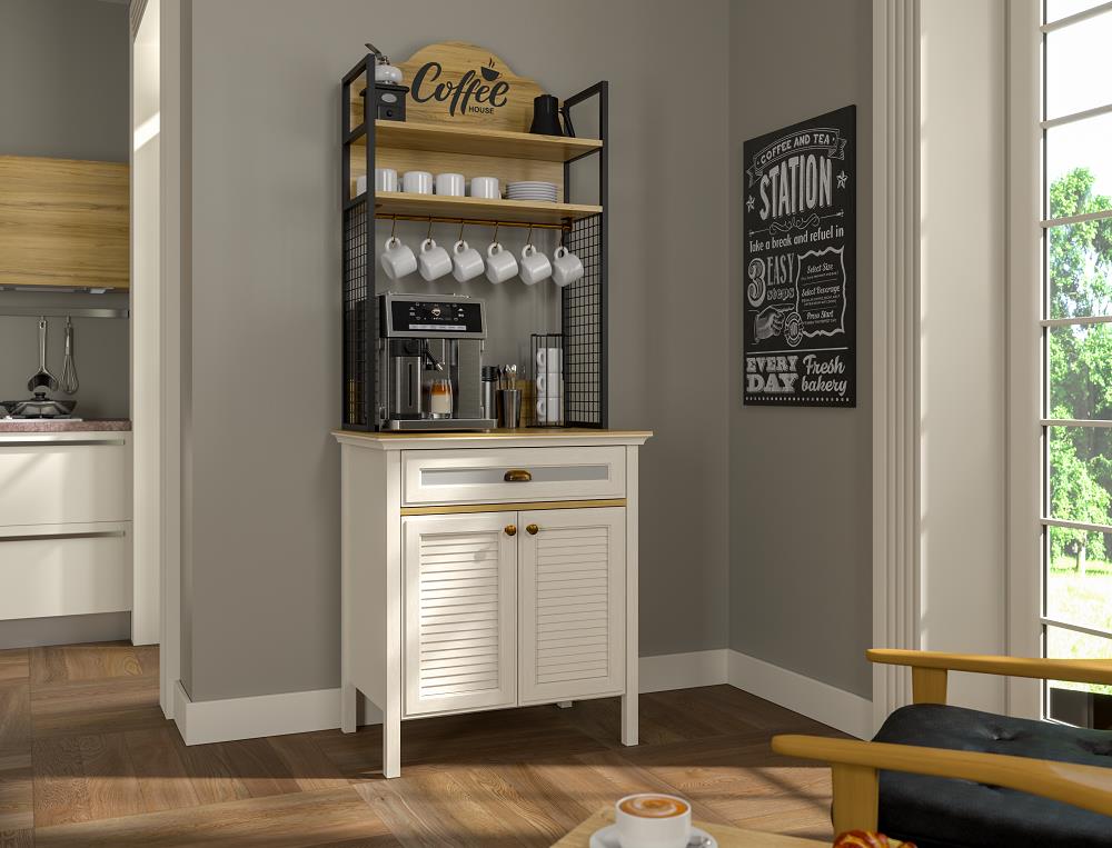 Misto Kahve Dolabı 80 cm Syh/Byz FRN-21028 ( ANTALYA MERKEZ İÇİN TESLİMAT )