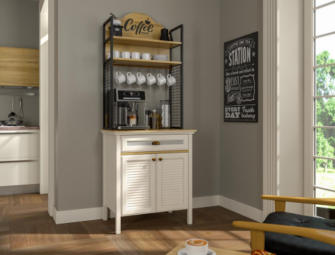 Misto Kahve Dolabı 80 cm Syh/Byz FRN-21028 ( ANTALYA MERKEZ İÇİN TESLİMAT )