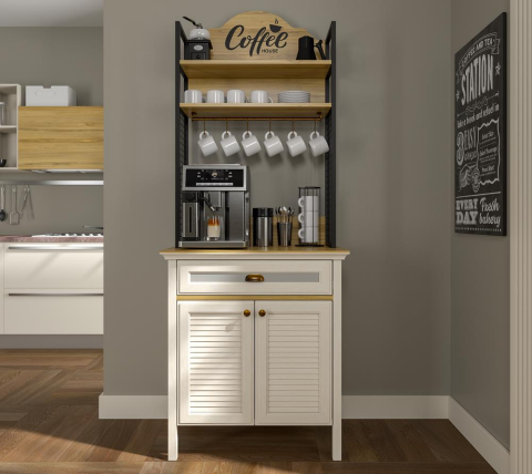Misto Kahve Dolabı 80 cm Syh/Byz FRN-21028 ( ANTALYA MERKEZ İÇİN TESLİMAT )
