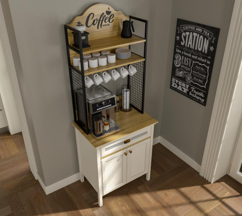 Misto Kahve Dolabı 80 cm Syh/Byz FRN-21028 ( ANTALYA MERKEZ İÇİN TESLİMAT )
