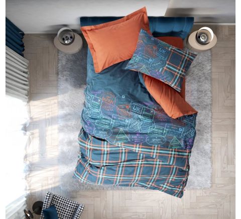 Cotton Box Pleds Tek Kişilik Genç Nevresim Takımı Tarçın
