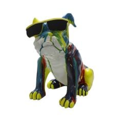 T.Concept Popart Çok Renkli Biblo Dekor Buldog Köpek