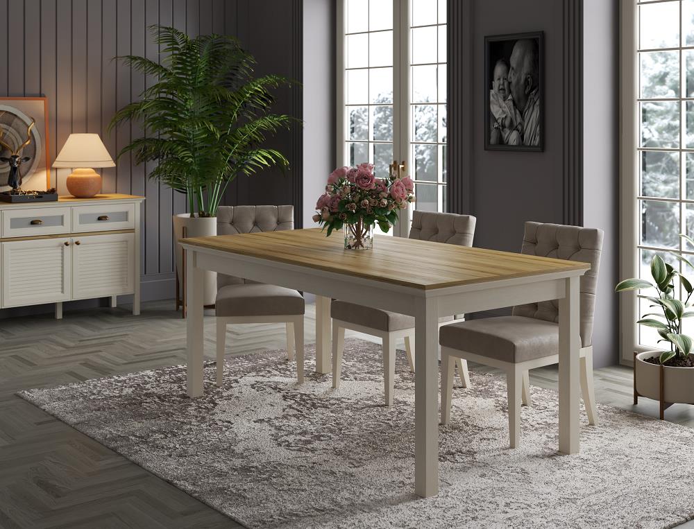 Misto Açılır Yemek Masası 160 cm FRN-21023-160 ( ANTALYA MERKEZ İÇİN TESLİMAT )