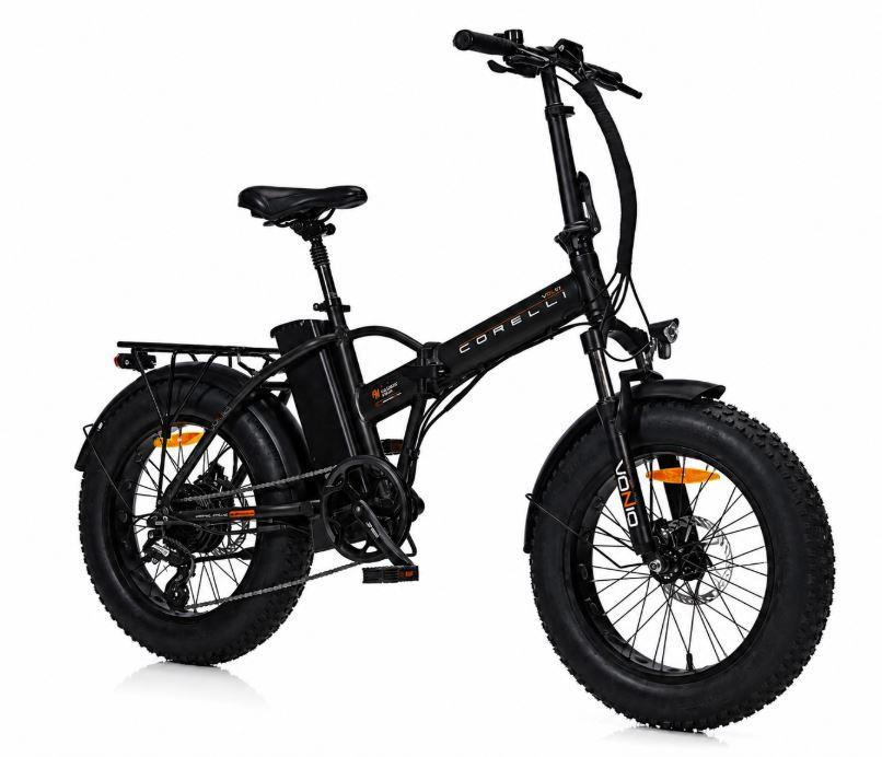 Corelli Truva Rım 20 Jant 42K Folding Fat Bike Elektrikli Bisiklet Siyah