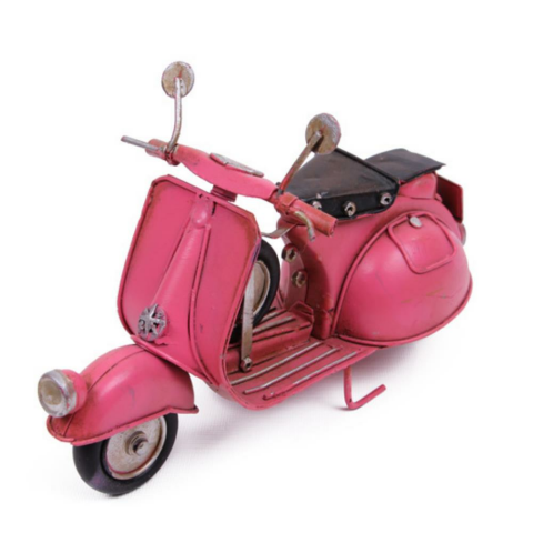 T.Concept Dekoratif Dayanıklı Metal Scooter Pembe Renk  1510A-7934