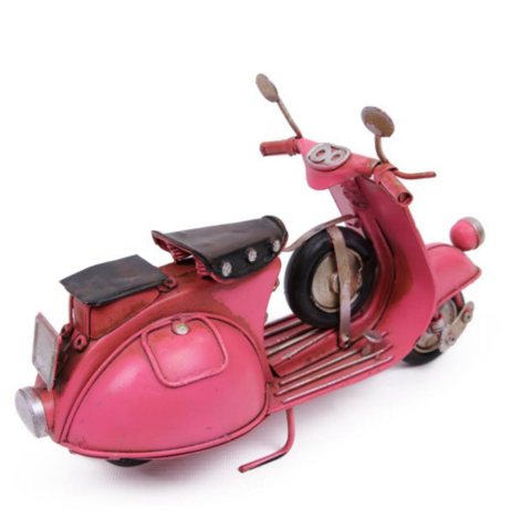 T.Concept Dekoratif Dayanıklı Metal Scooter Pembe Renk  1510A-7934