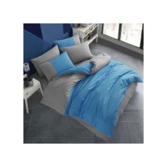 Diamond Poplin Çift Kişilik Nevresim Tkm Mavi