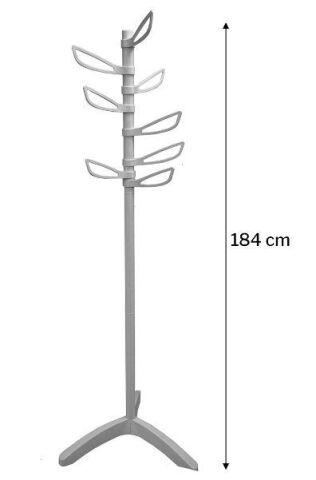 Primanova Gri 8li Yaprak Portmanto Askılık M-K03-07
