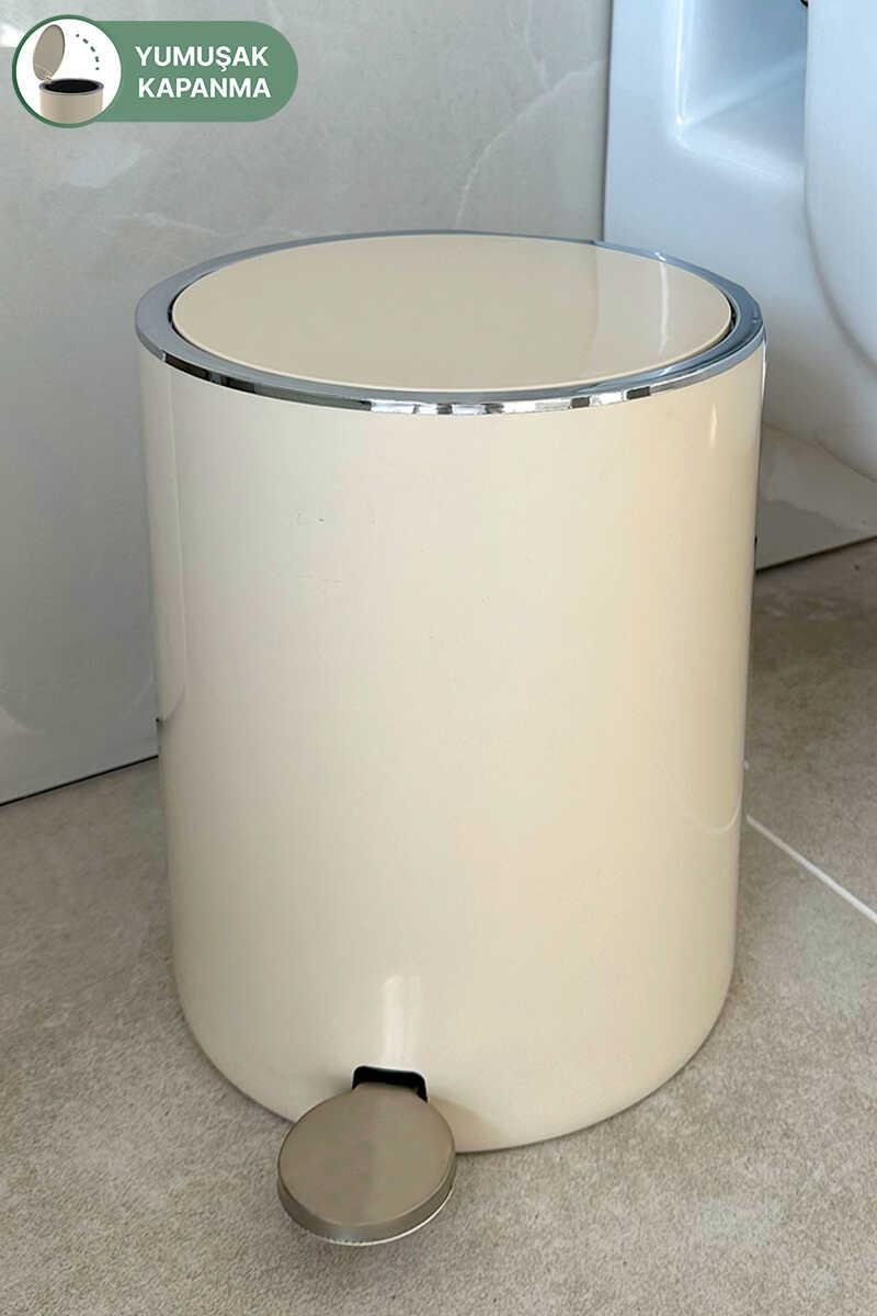 Primanova Lenox Bej 5lt Ofis Çöp Kovası M-E66-09